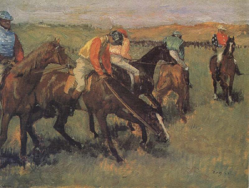 Edgar Degas Before the race